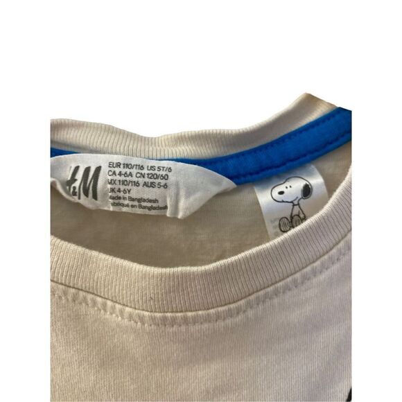 Peanuts H&M Collab/peanuts, soccer short sleeve T-shirt size 5/6 - Picture 4 of 4